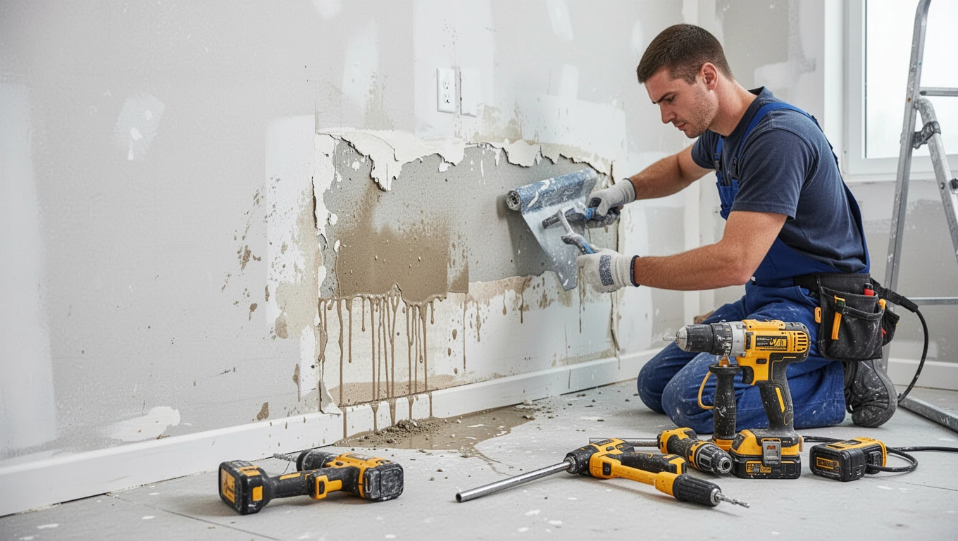 Wall Water Damage Repair
